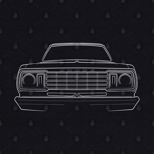 Dodge Adventurer D150 Pickup - front stencil, white by mal_photography